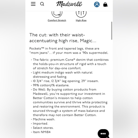 Madewell The Perfect Vintage Jean in Kepler Wash - Size 29 - Picture 7 of 13